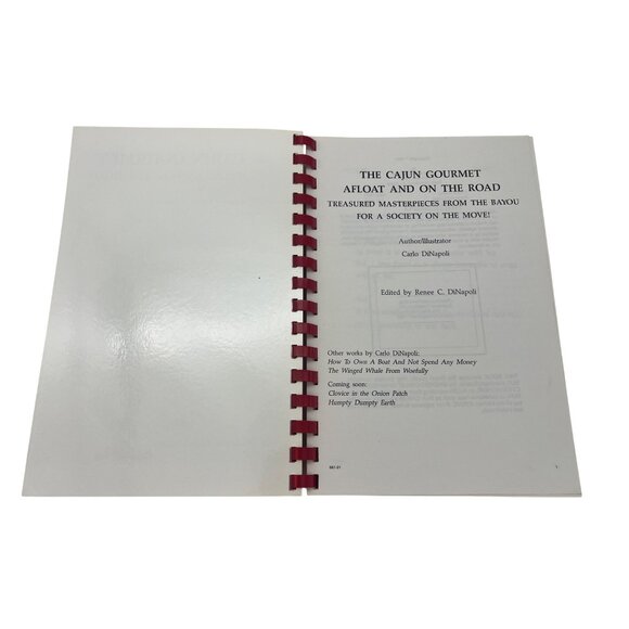 The Cajun Gourmet Afloat & On The Road Cookbook By Carlo DiNapoli 1991 - Picture 3 of 9